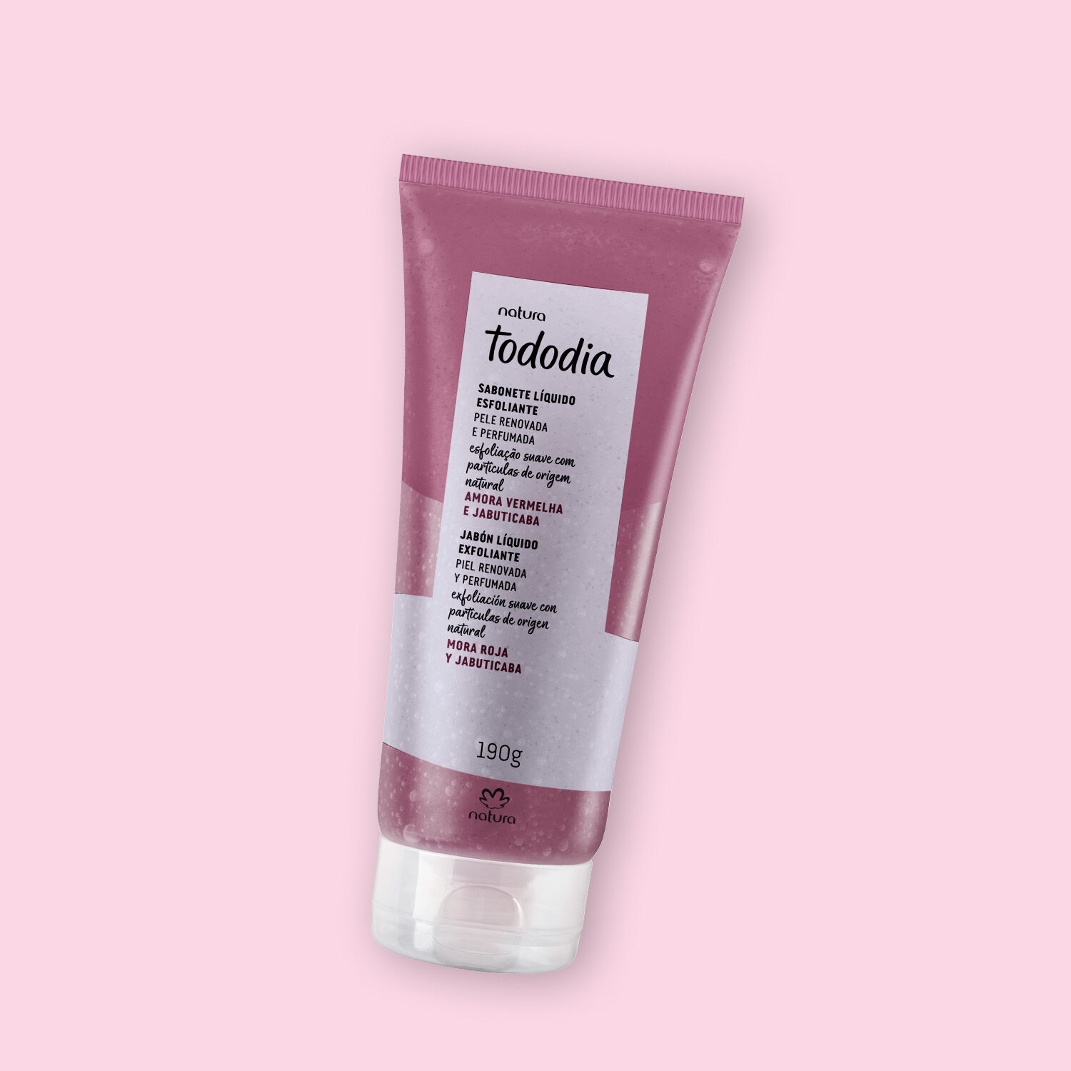 1787876275 354 Tododia Sabonete Liquido Esfoliante Amora Vermelha e Jabuticaba 190 g