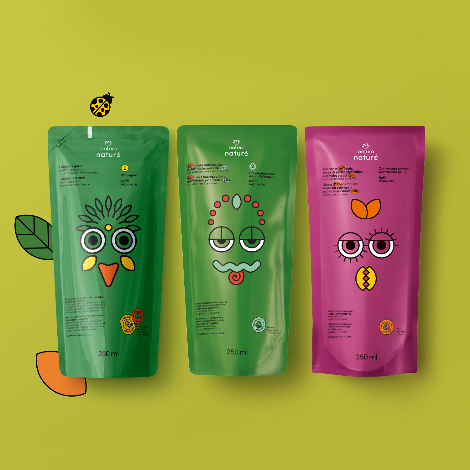 1787911357 102 Kit Nature Refis Cabelos Cacheados e Crespos 3 produtos