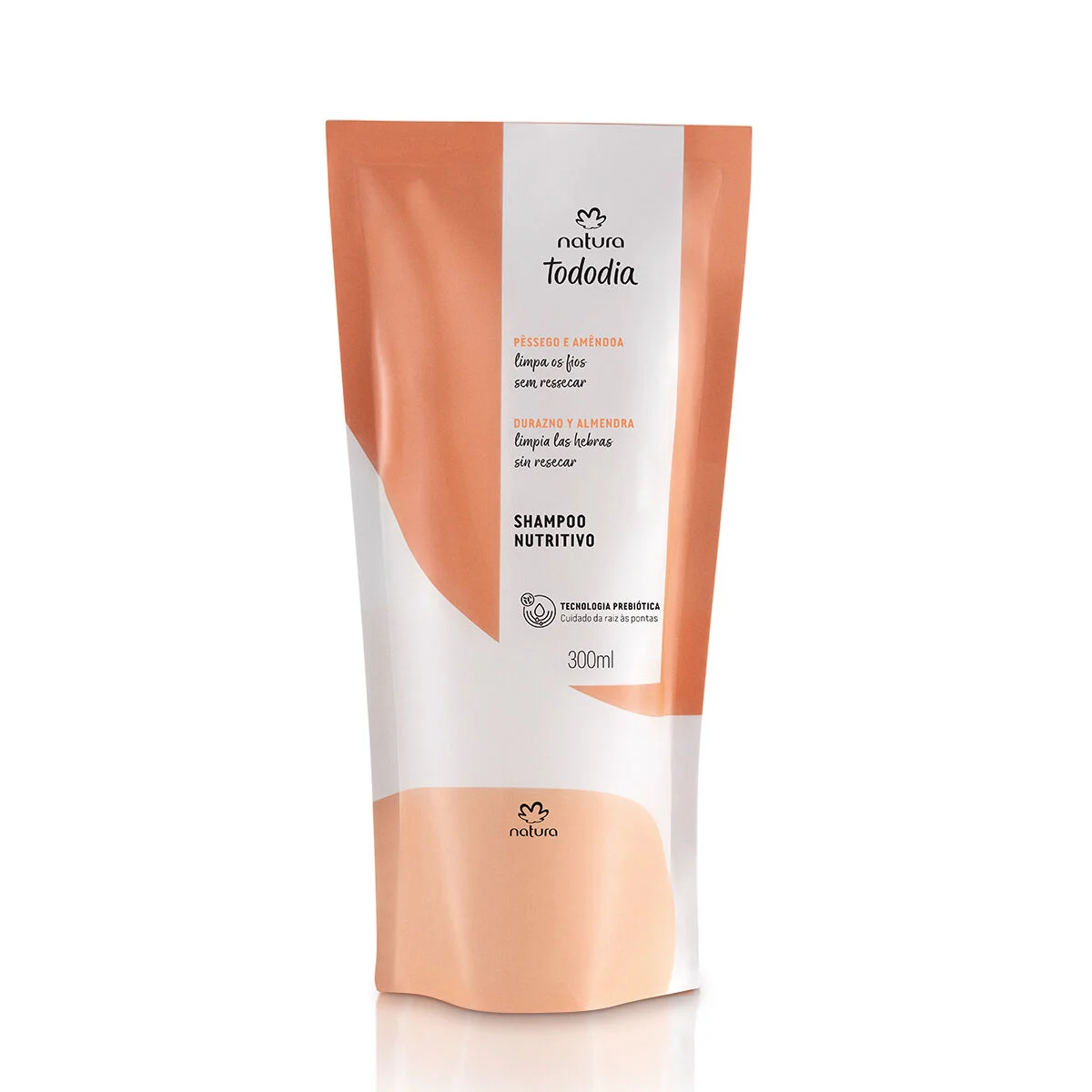 1787928872 407 Refil Shampoo Nutricao Pessego e Amendoa Tododia 300ml