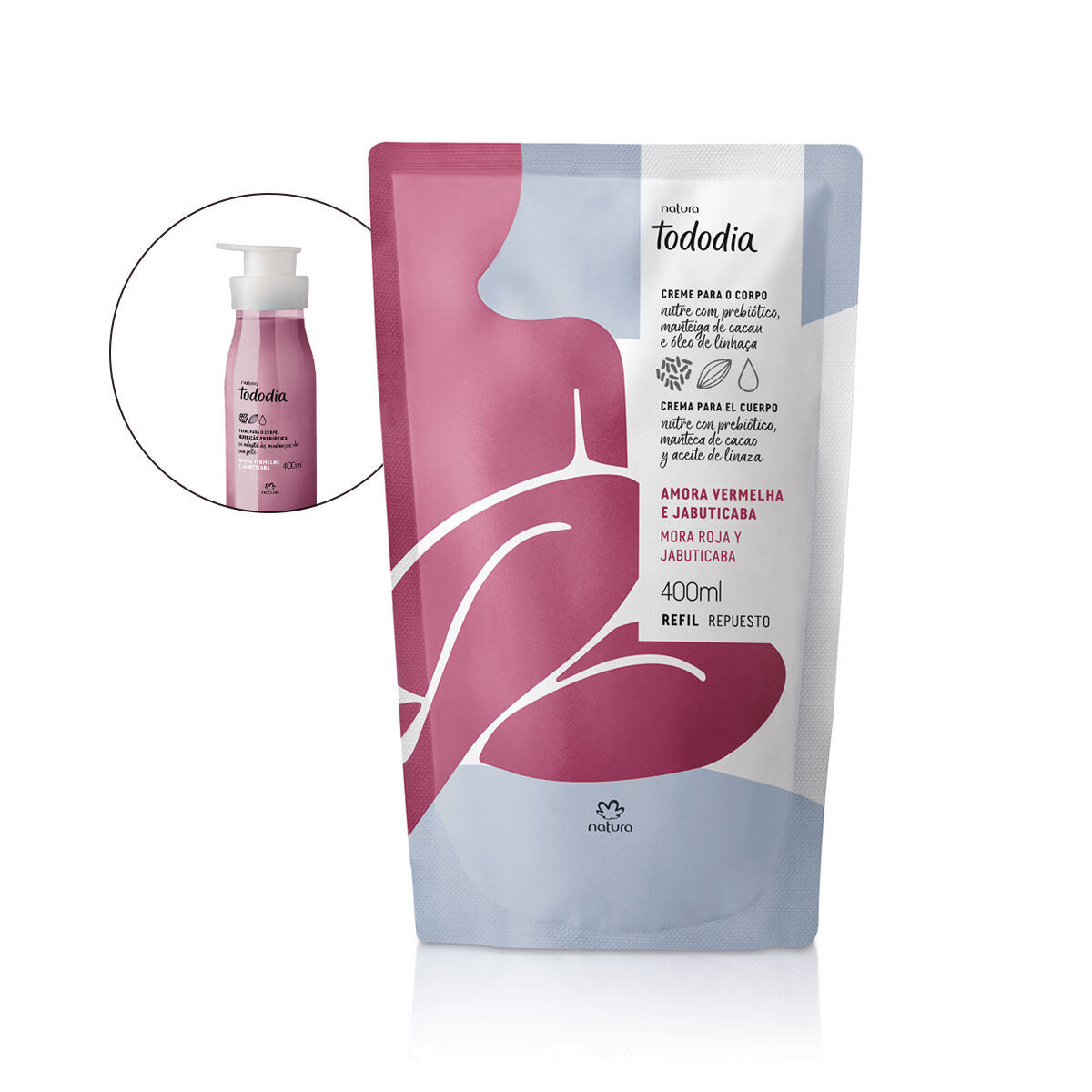 1787989159 943 Refil Creme Desodorante Nutritivo para o Corpo Tododia Amora Vermelha