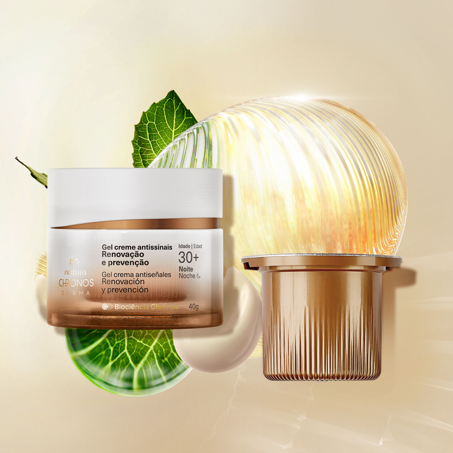 1788082924 850 Kit Gel Creme Antissinais 30 Noite com Refil