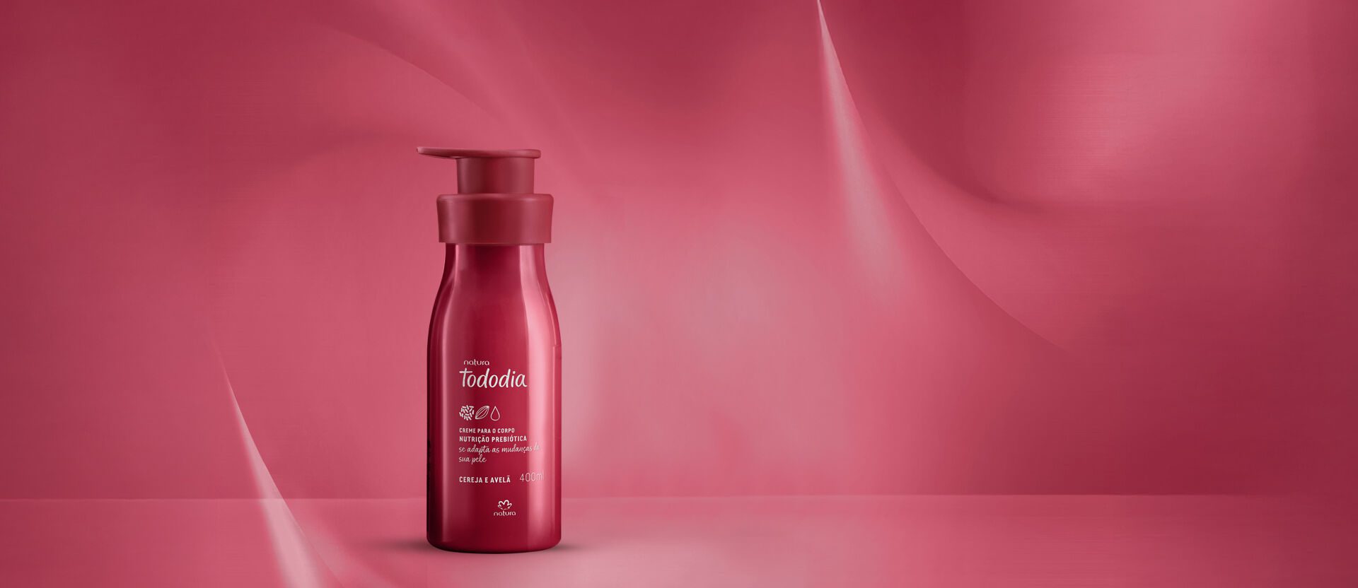 Creme Desodorante Nutritivo para o Corpo Tododia Cereja e Avela