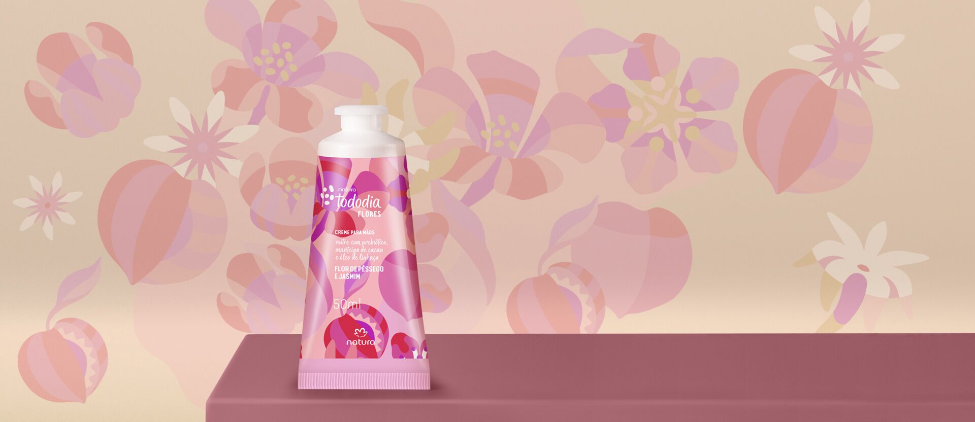 Creme Nutritivo para as Mãos Tododia Flor de Pêssego e Jasmim 2 Creme Nutritivo para as Maos Tododia Flor de Pessego e