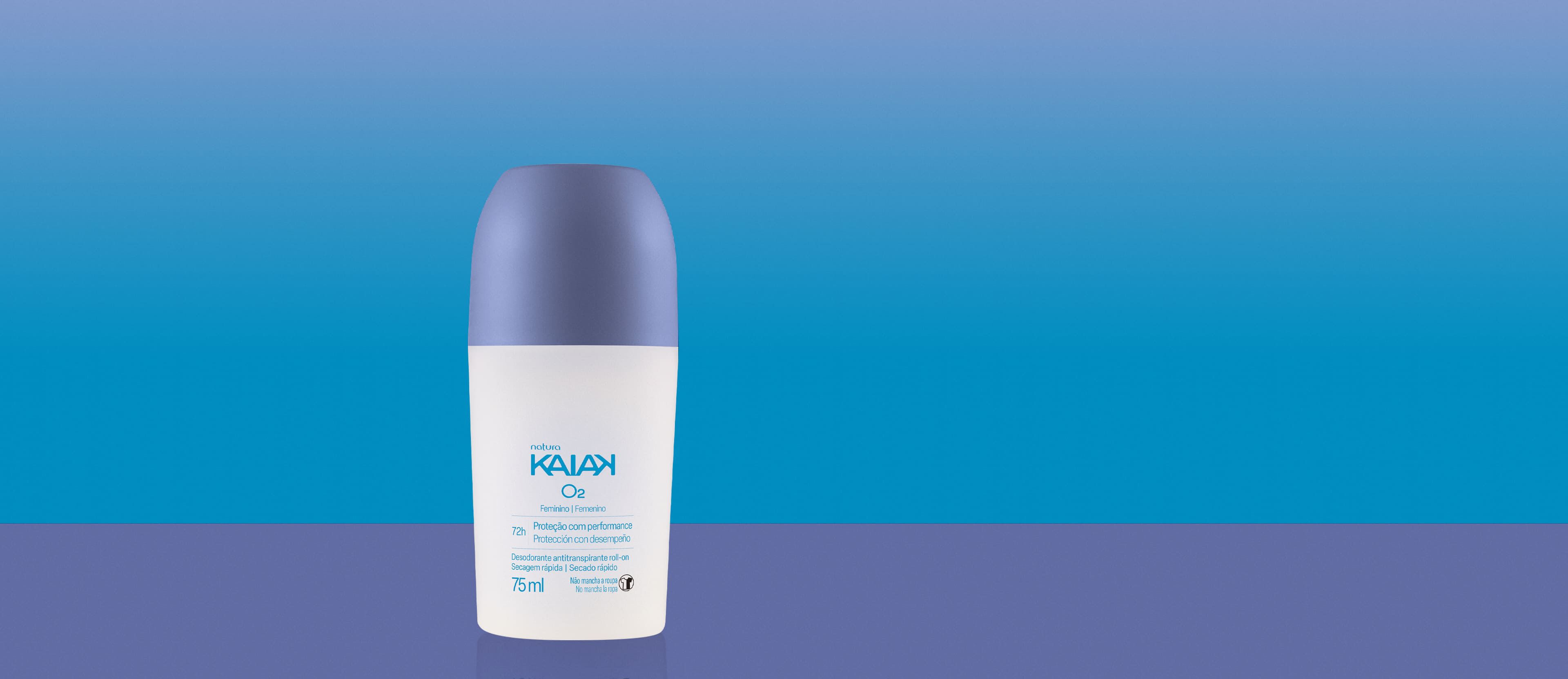 Desodorante Antitranspirante Roll-on Kaiak O2 Feminino 2 Desodorante Antitranspirante Roll on Kaiak O2 Feminino