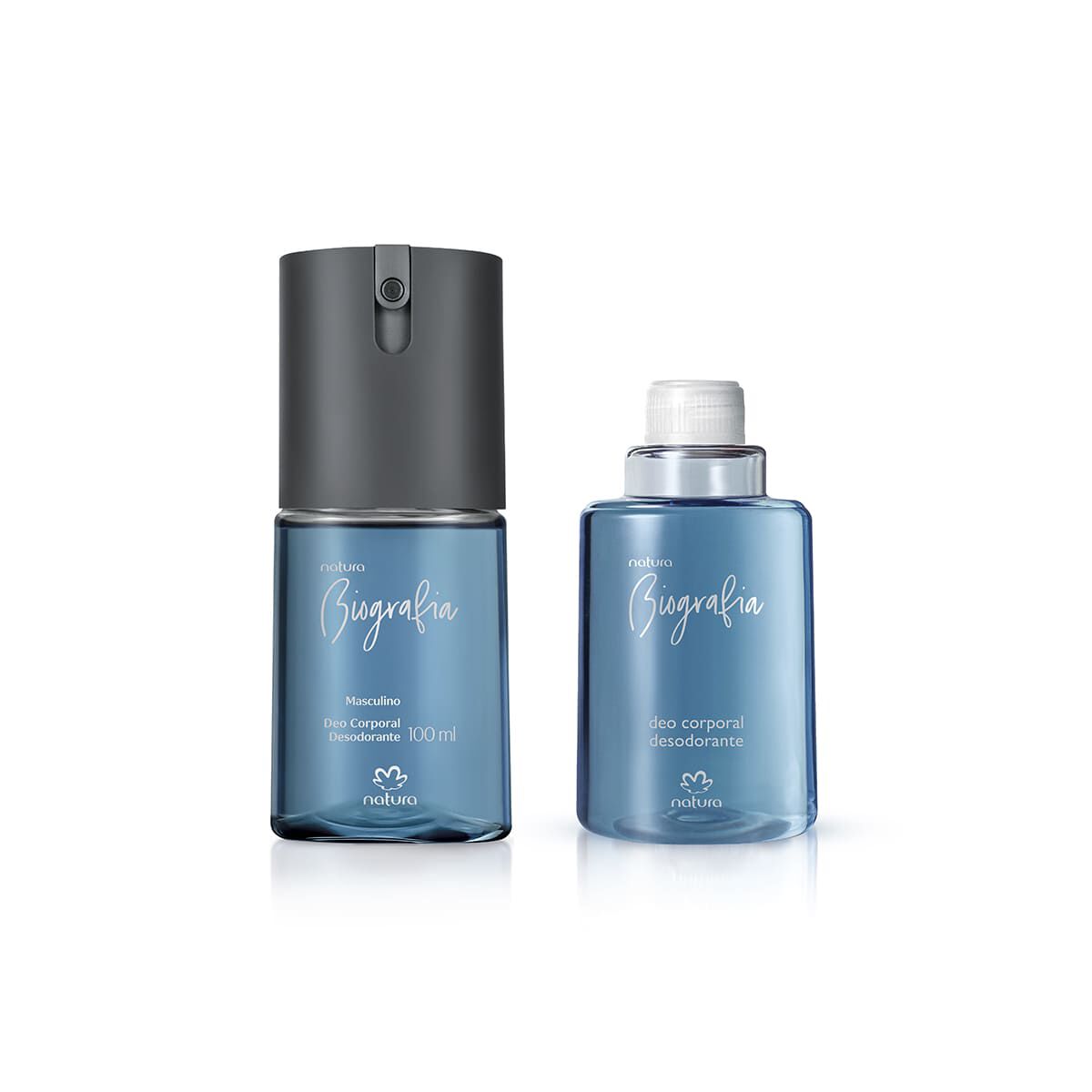 Kit Biografia Masculino Desodorante Corporal com Refil 2 produtos