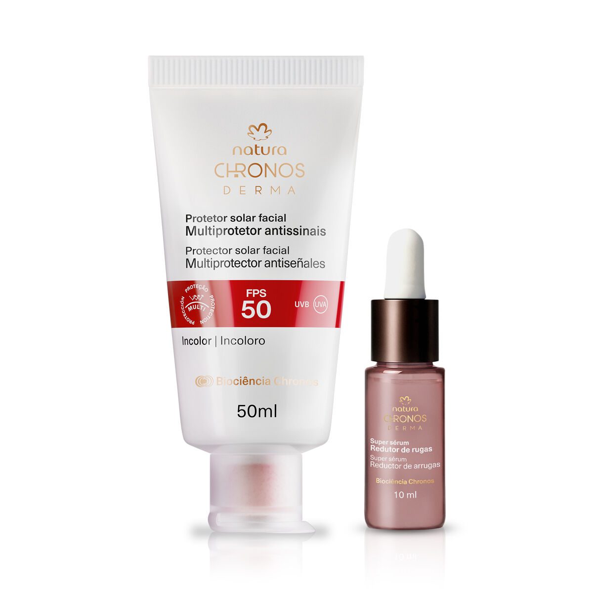 Kit Chronos Derma Serum e Multiprotetor Antissinais