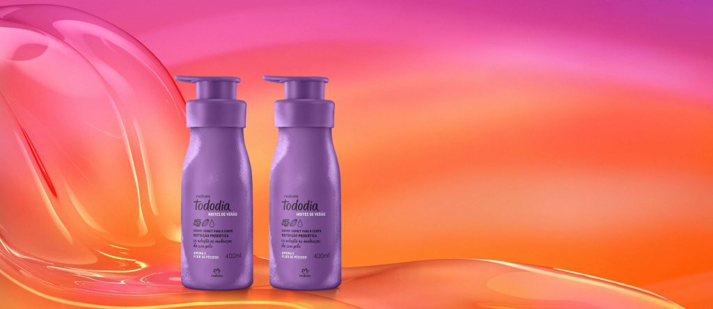 Kit Creme Sorbet Desodorante Nutritivo para o Corpo Tododia Amora e Flor de Pêssego (2 unidades)