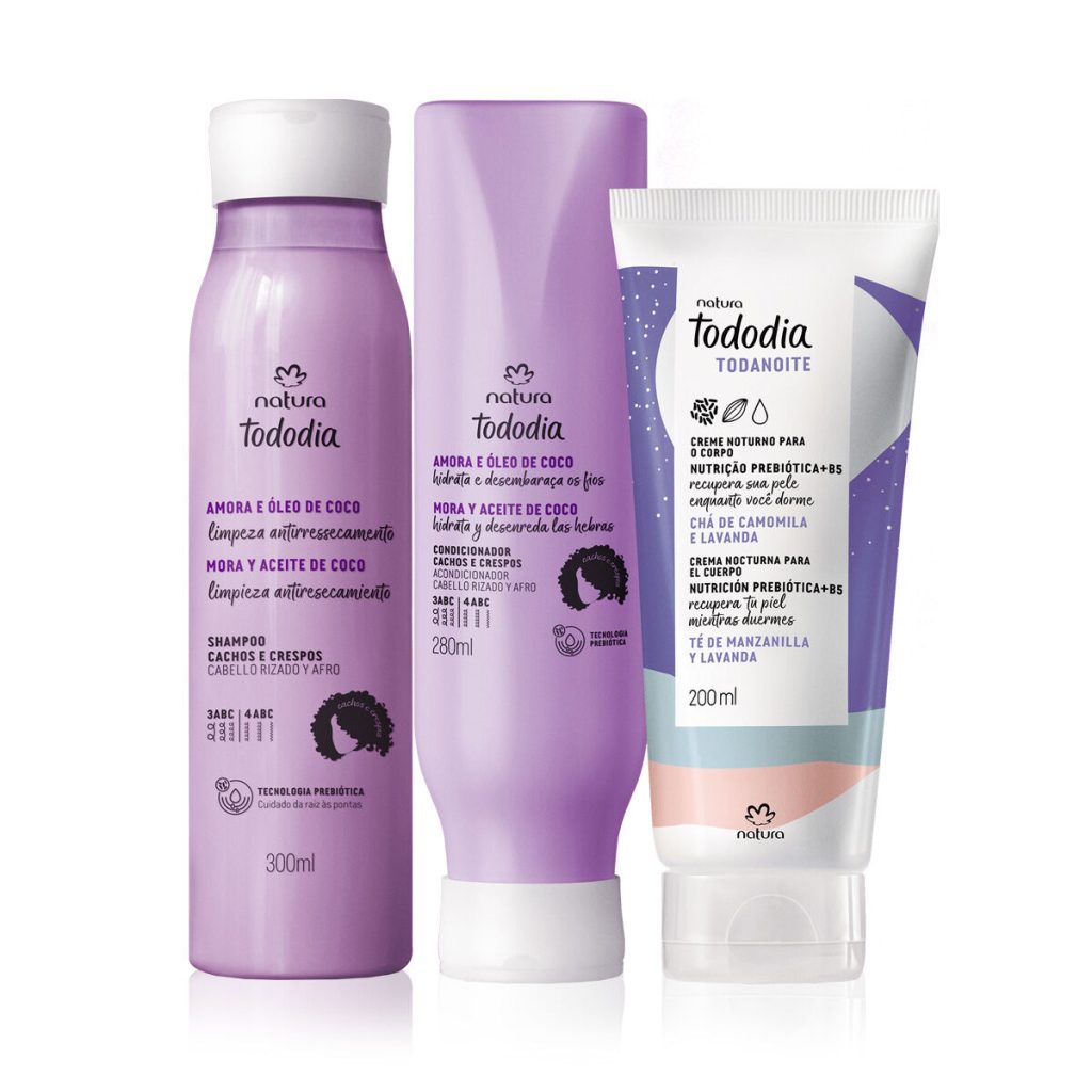 Kit Cuidado Diário Tododia Crespos e Cacheados e Creme Corporal Todanoite