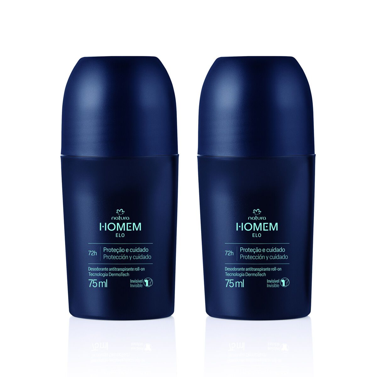 Kit Desodorante Antitranspirante Roll On Natura Homem Elo 2 unidades