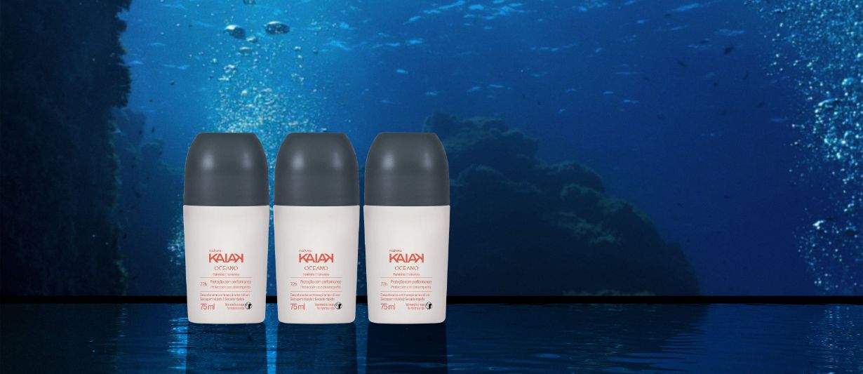 Kit Desodorante Antitranspirante Roll-on Kaiak Oceano Feminino (3 unidades) 2 Kit Desodorante Antitranspirante Roll on Kaiak Oceano Feminino 3 unidades
