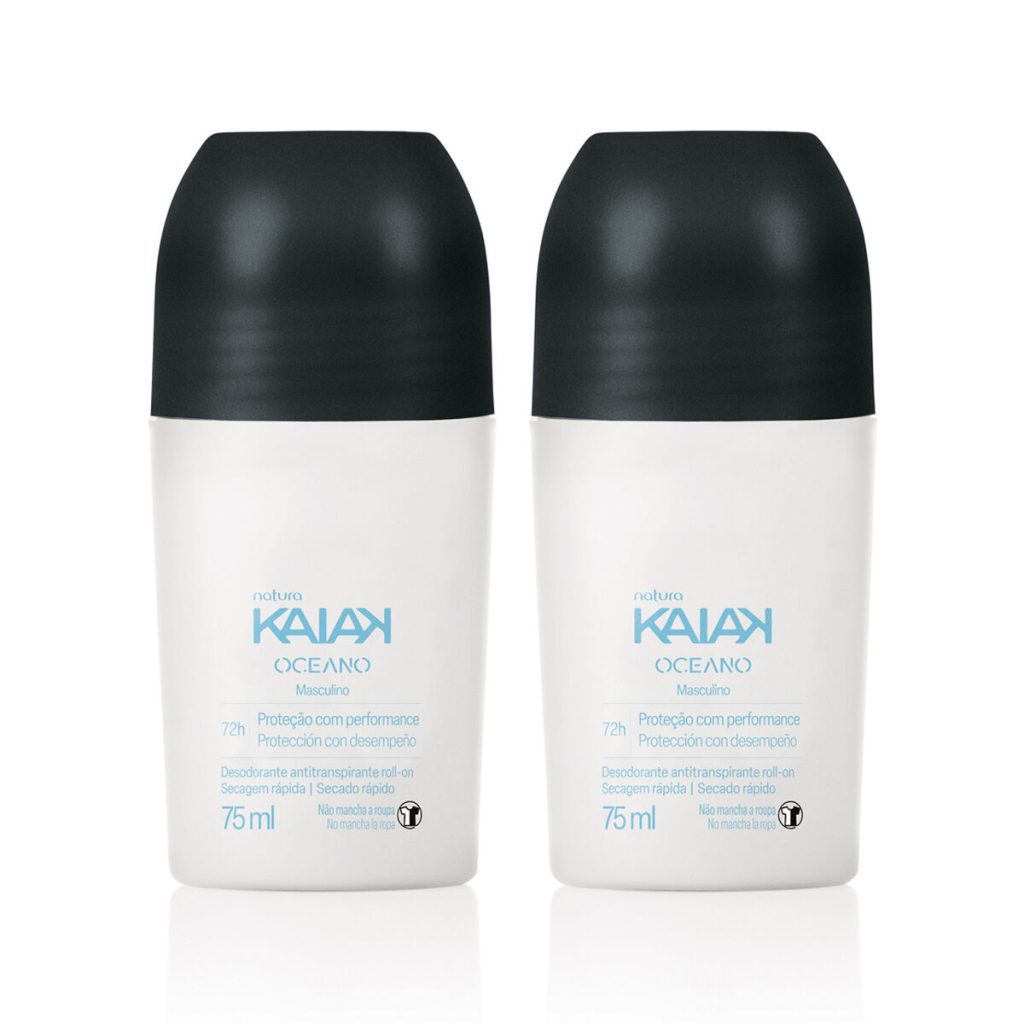 Kit Desodorante Antitranspirante Roll-on Kaiak Oceano Masculino (2 unidades)