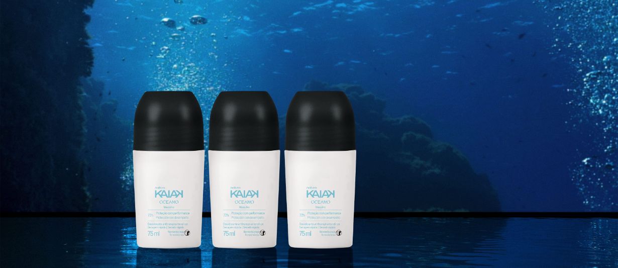 Kit Desodorante Antitranspirante Roll-on Kaiak Oceano Masculino (3 unidades) 2 Kit Desodorante Antitranspirante Roll on Kaiak Oceano Masculino 3 unidades