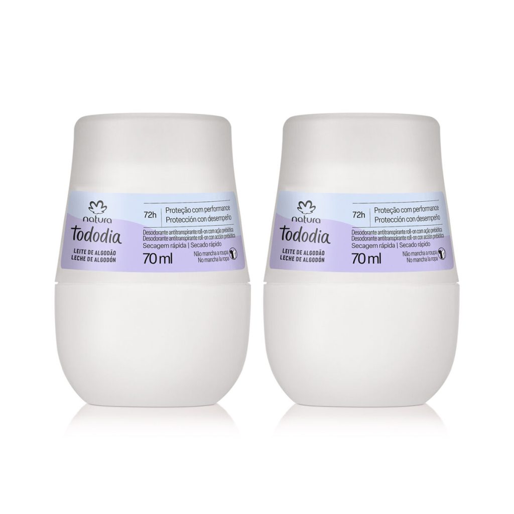 Kit Desodorante Antitranspirante Roll-on Tododia Algodão