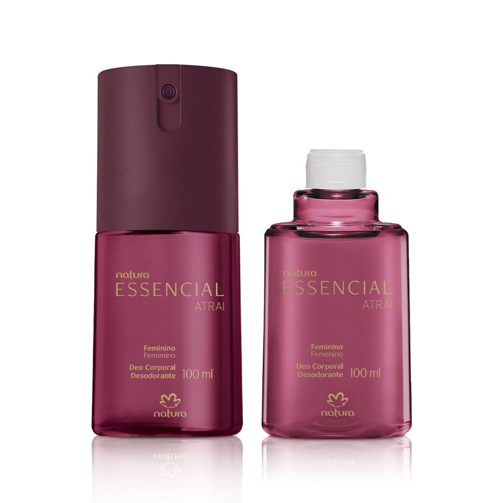 Kit Desodorante Corporal Essencial Atrai Feminino com Refil (2 produtos)