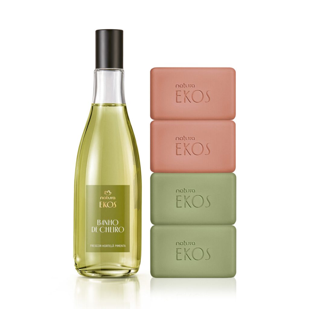 Kit Ekos Frescor Banho de Cheiro Hortelã Pimenta com Sabonete em Barra (2 produtos)