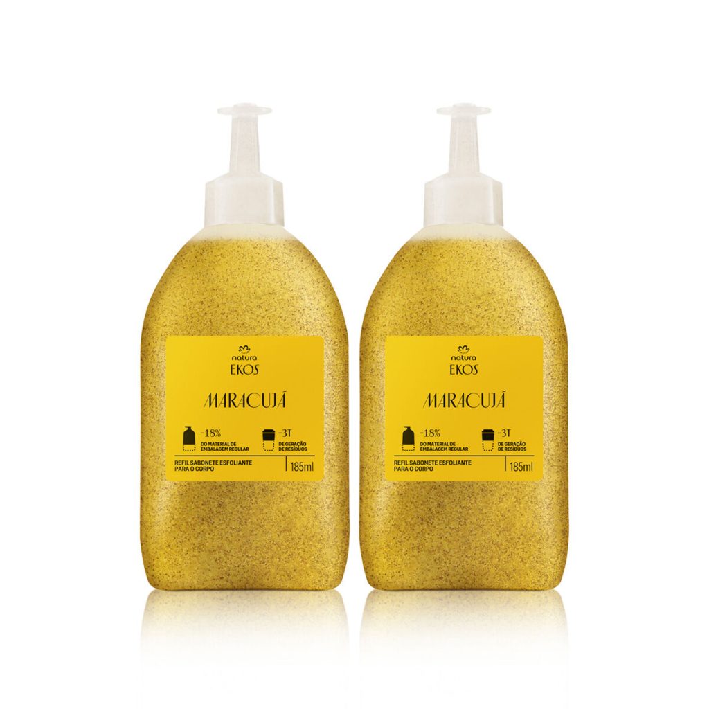 Kit Ekos Refil Sabonete Líquido Esfoliante para o Corpo Maracujá (2 produtos)
