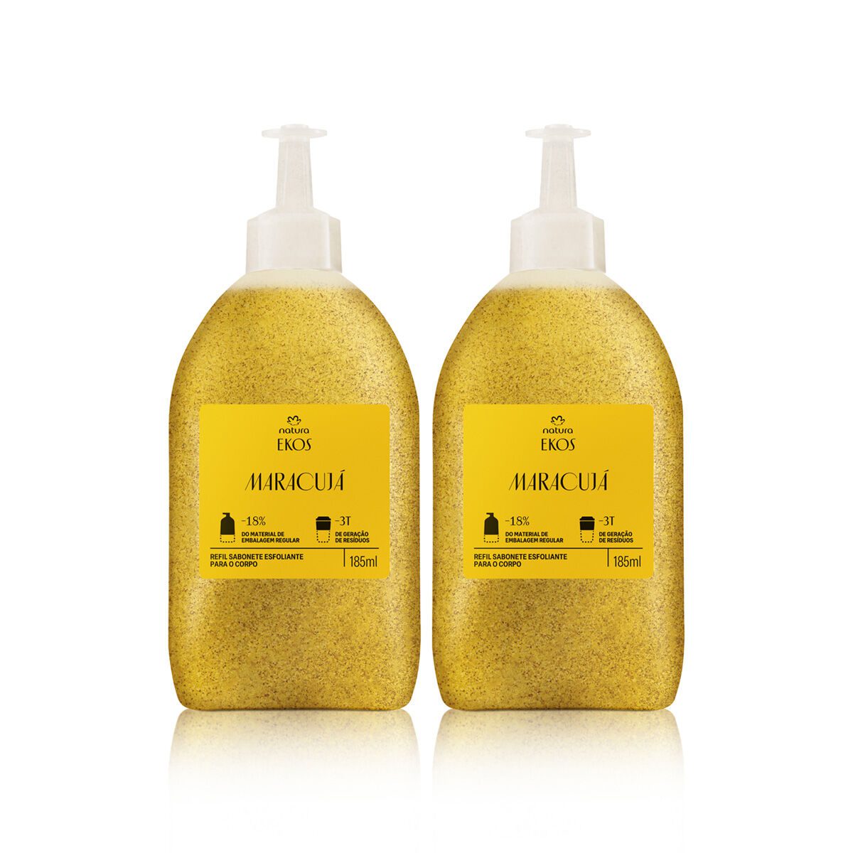 Kit Ekos Refil Sabonete Liquido Esfoliante para o Corpo Maracuja