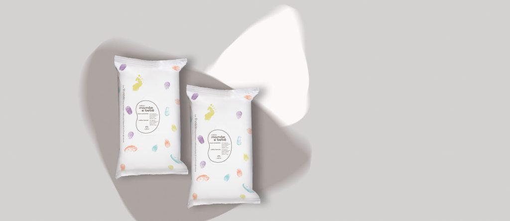 Kit Lenços Umedecidos Sem Fragrância Mamãe e Bebê (2 unidades)