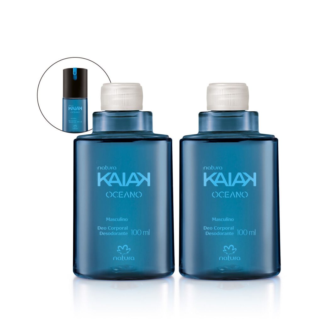Kit Refil Desodorante Corporal Kaiak Oceano Masculino (2 unidades)