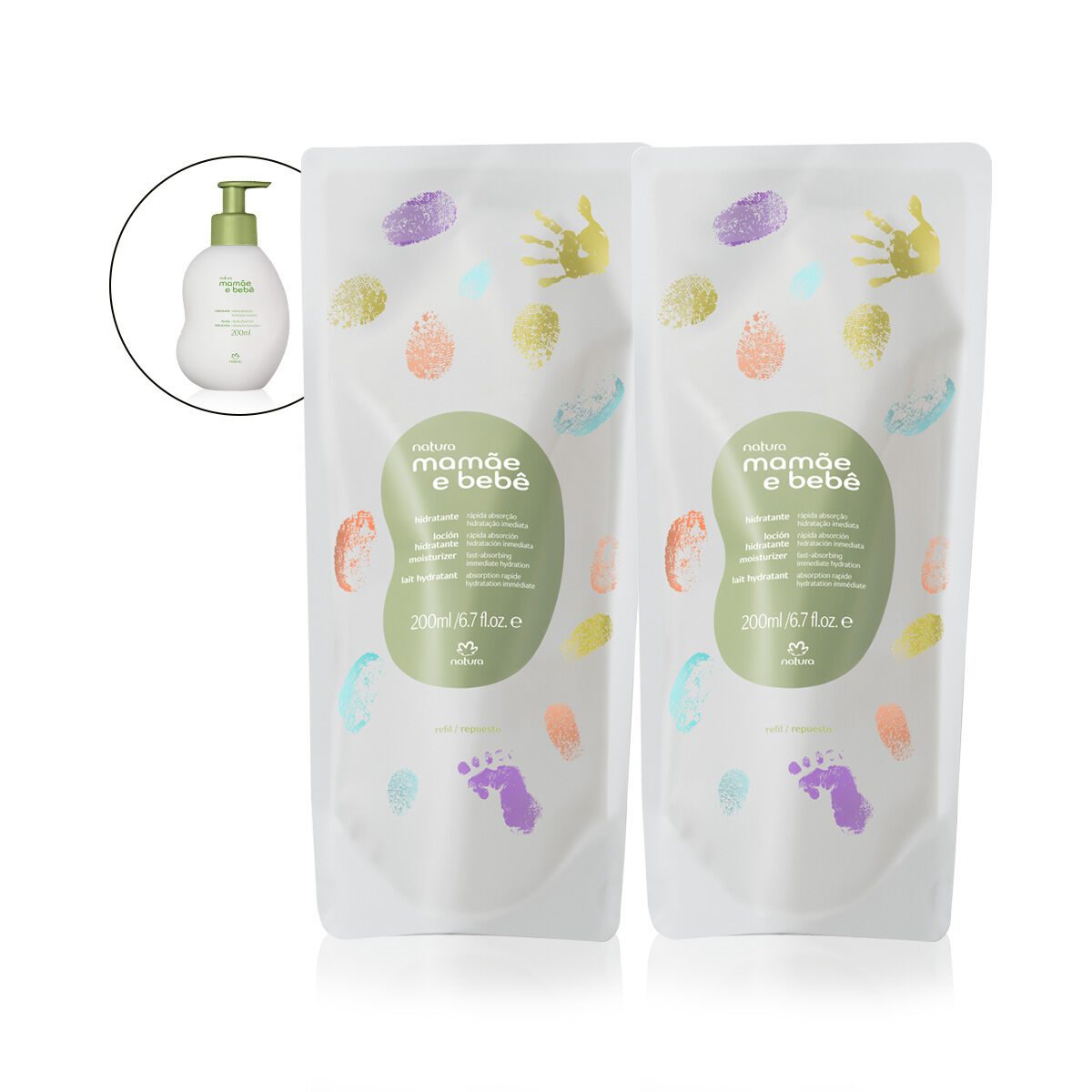 Kit Refis Hidratante Mamae e Bebe