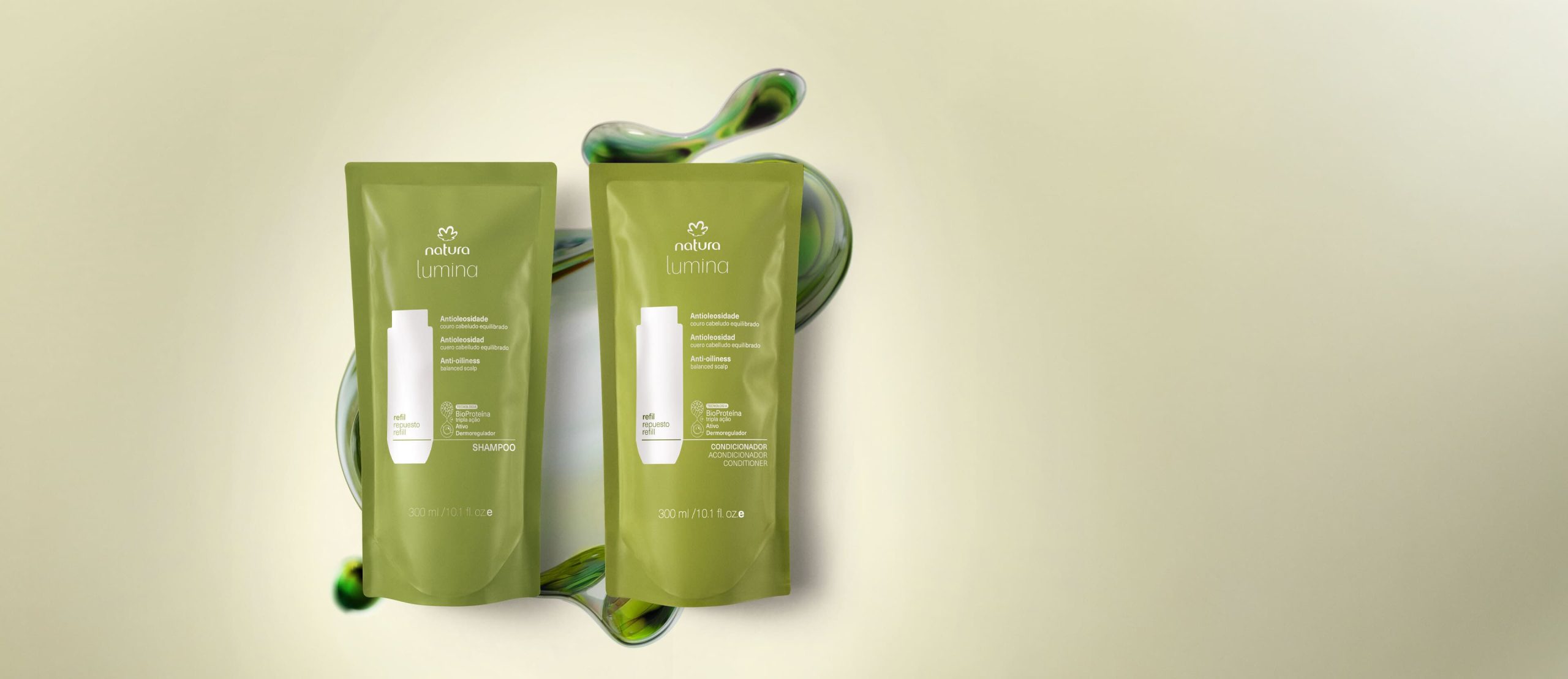 Kit Refis Shampoo e Condicionador Lumina Antioleosidade 2 produtos scaled