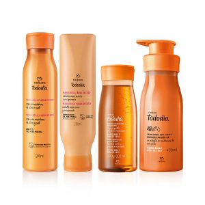 Loja 62 Kit Shampoo, Condicionador, Sabonete e Creme Tododia Manga Rosa e Água de Coco