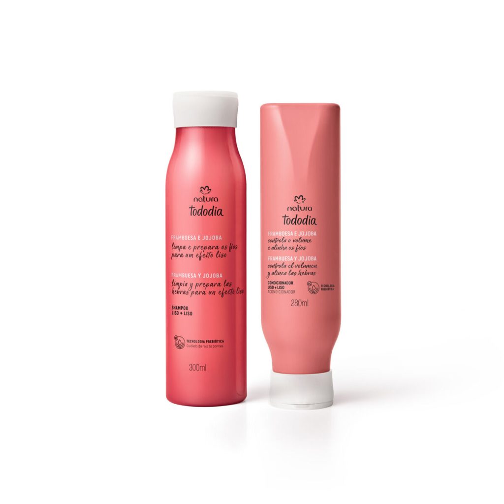 Kit Tododia Shampoo e Condicionador Lisos+Lisos Framboesa e Jojoba (2 produtos)