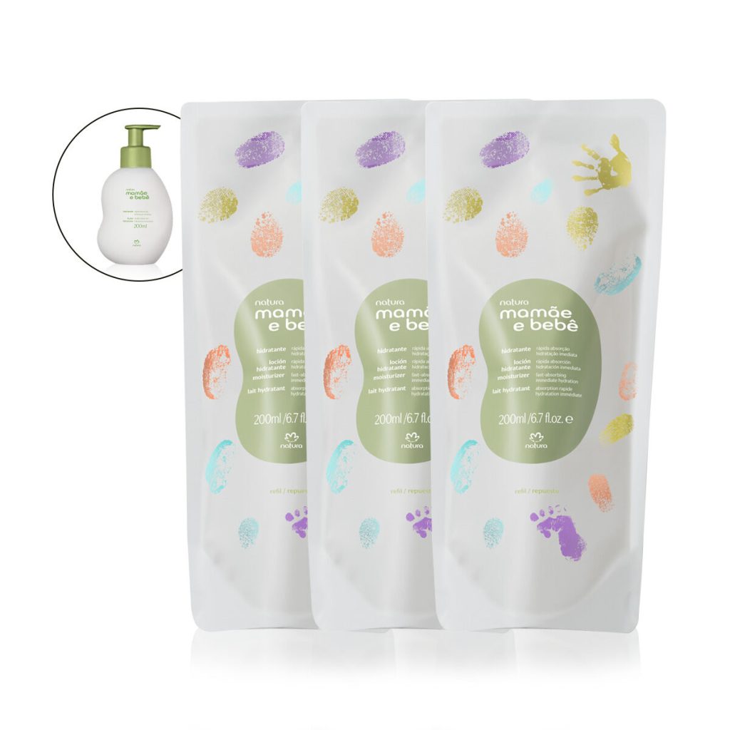 Kit Trio de Refis Hidratante Mamãe e Bebê