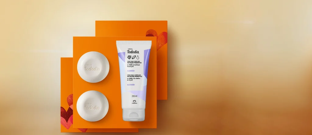 Presente Namorados Creme Corporal + 2 Sabonetes Tododia Algodão