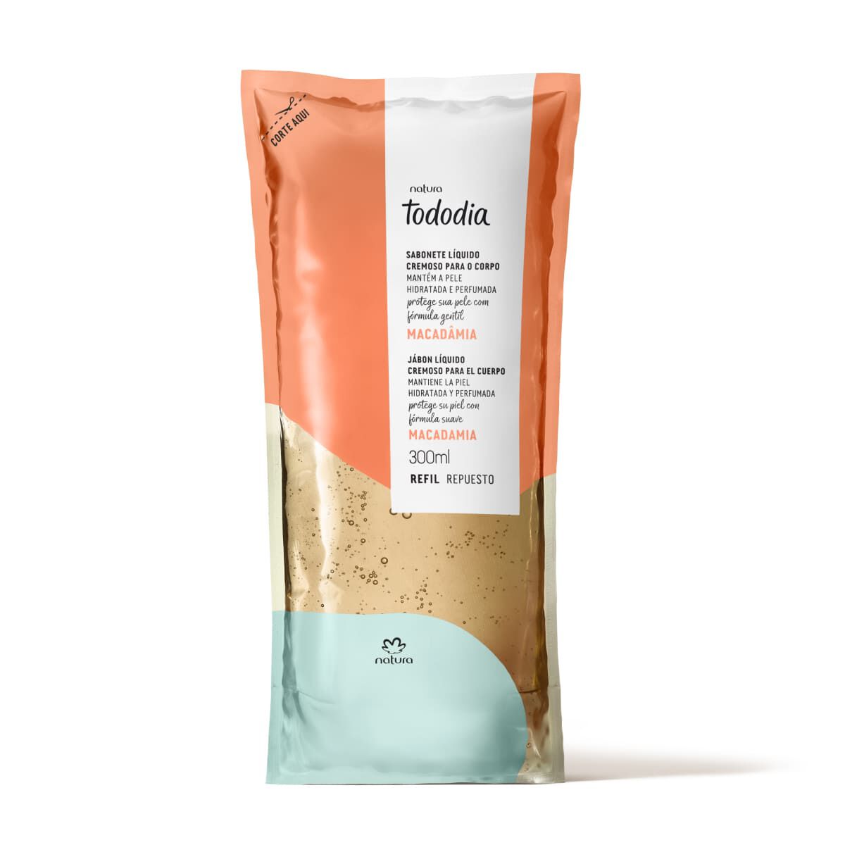 Refil Sabonete Liquido Cremoso para o Corpo Tododia Macadamia
