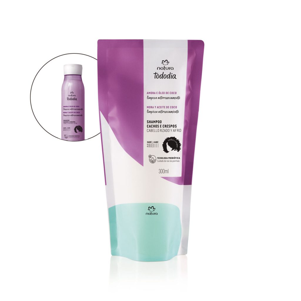 Refil Shampoo Cachos e Crespos Tododia Amora e Óleo de Coco