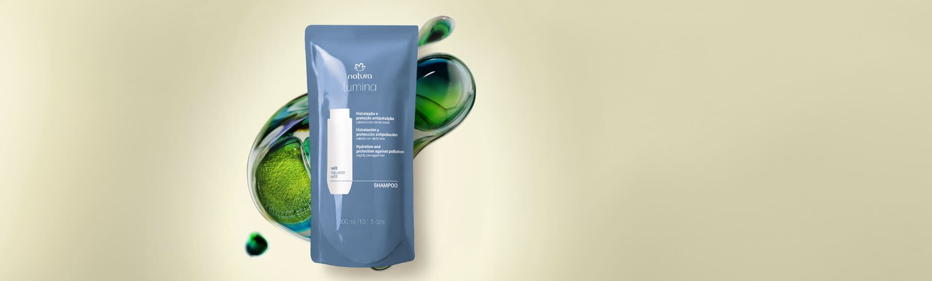 Refil Shampoo Purificante para Hidratacao e Protecao Antipoluicao