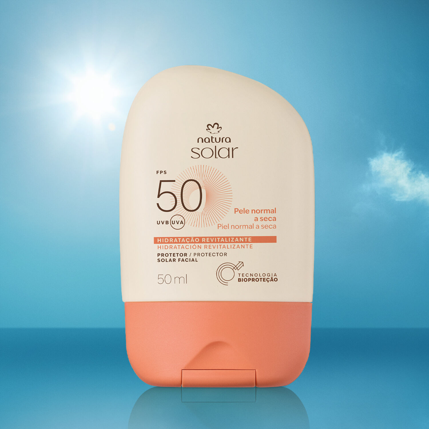 1788238027 731 Protetor Solar Facial Pele Normal a Seca FPS 50 Natura