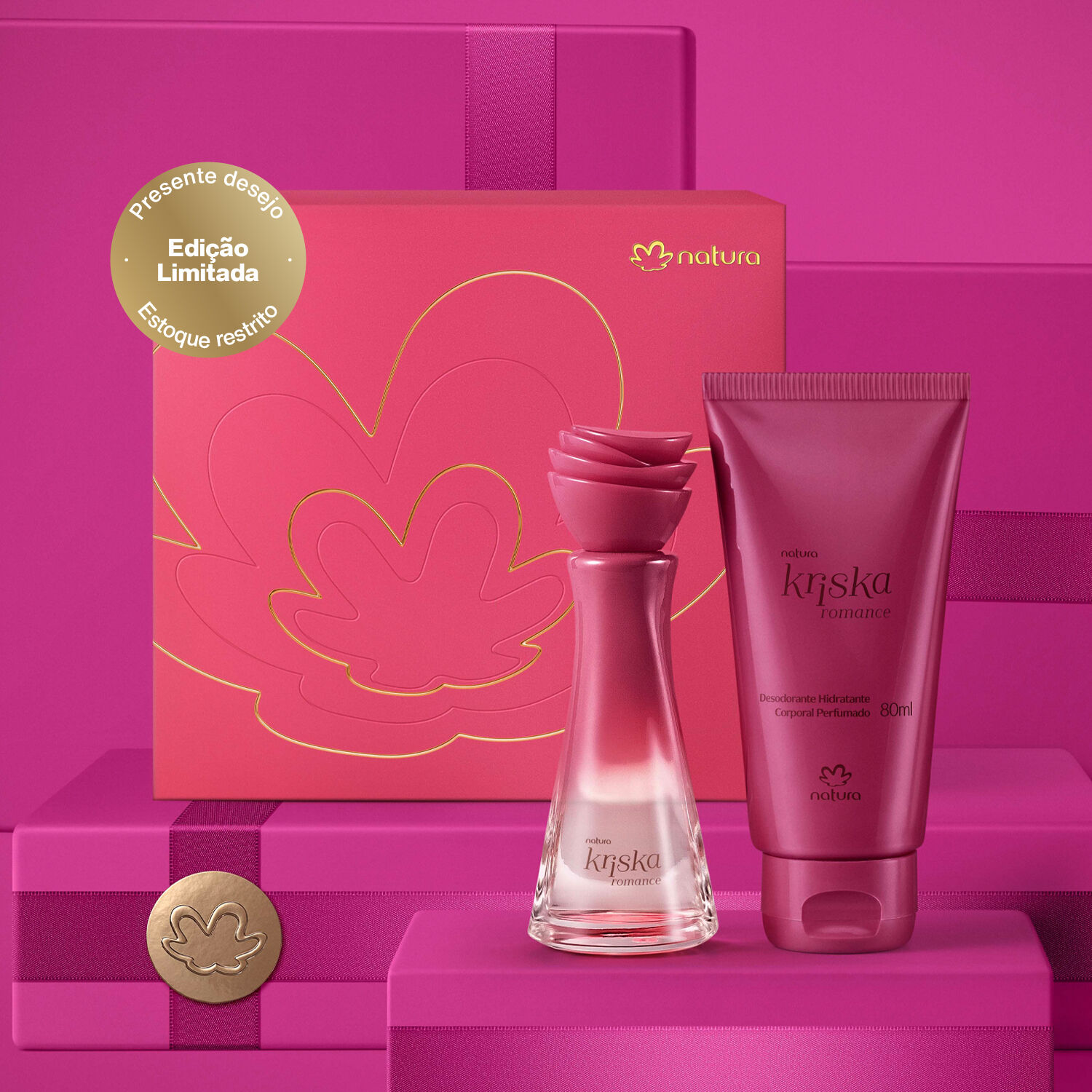 1788246003 876 Presente Natura Kriska Romance 2 produtos