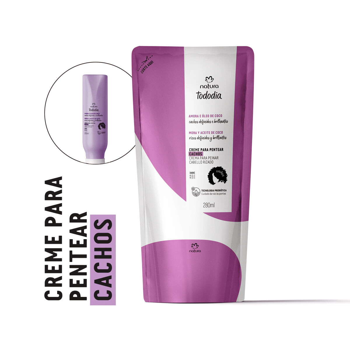 1788375302 366 Refil Creme para Pentear Cachos Tododia Amora e Oleo de