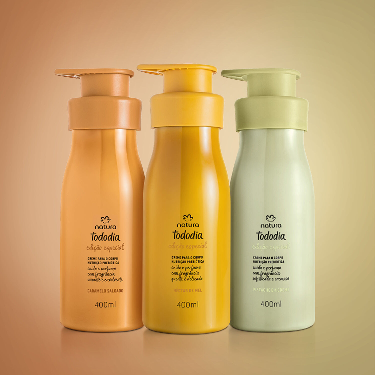 1788387501 389 Kit Tododia Creme para o Corpo Pistache Caramelo Salgado e