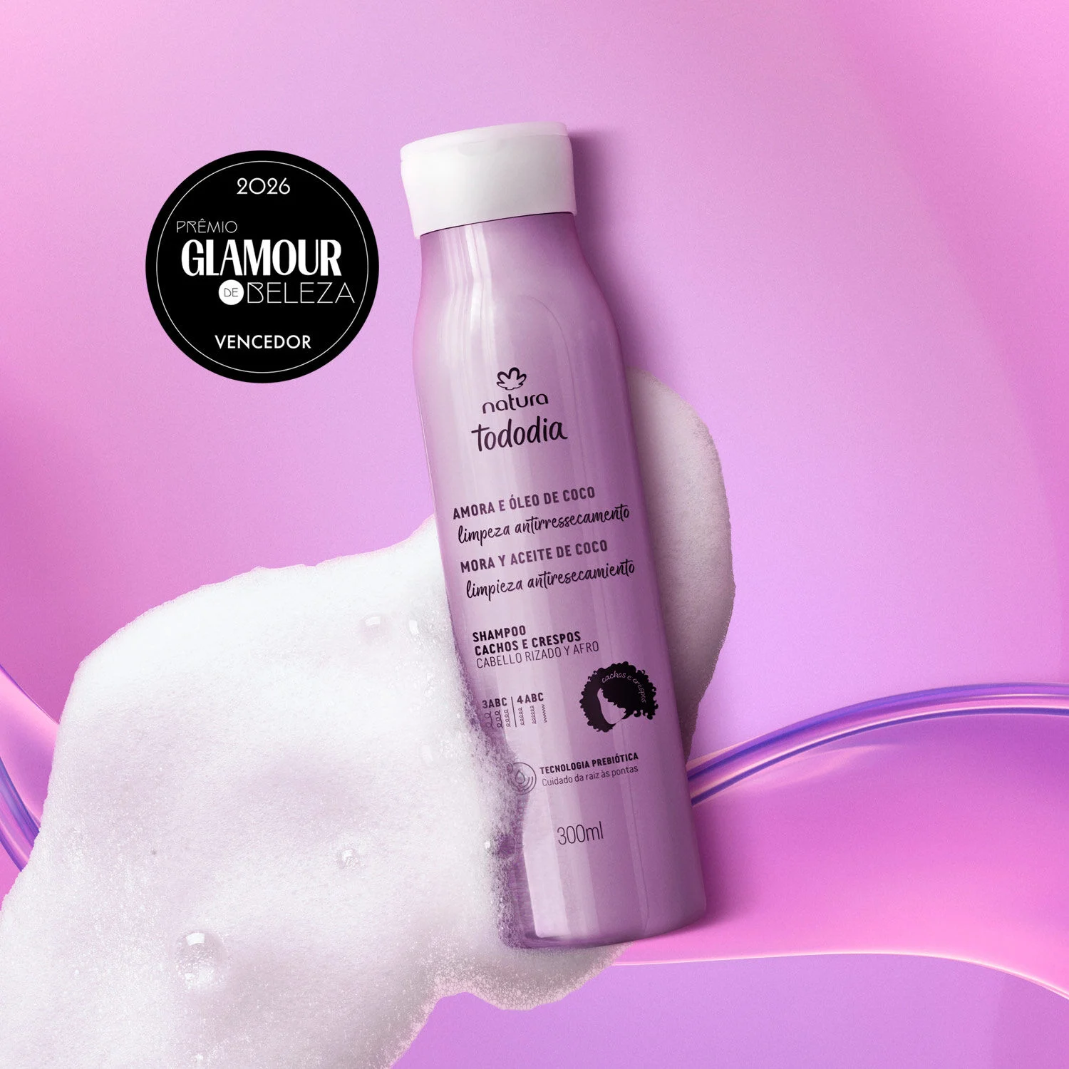 1788393197 280 Shampoo para Cachos e Crespos Amora e Oleo de Coco