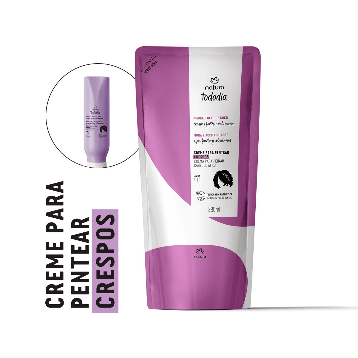 1788428370 878 Refil Creme para Pentear Crespos Tododia Amora e Oleo de