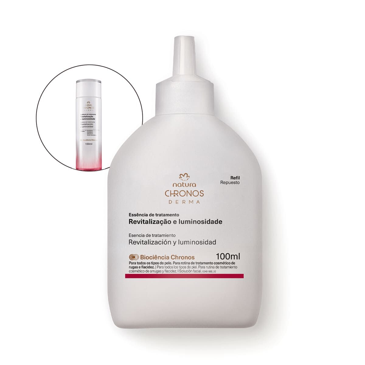 1788451402 144 Refil Essencia de Tratamento Revitalizacao e Luminosidade Chronos Derma