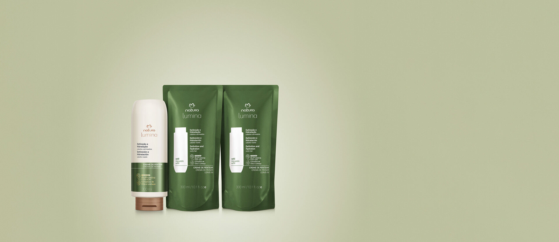 1788525132 24 Kit Lumina Creme de Pentear Definicao e Nutricao para Cabelos