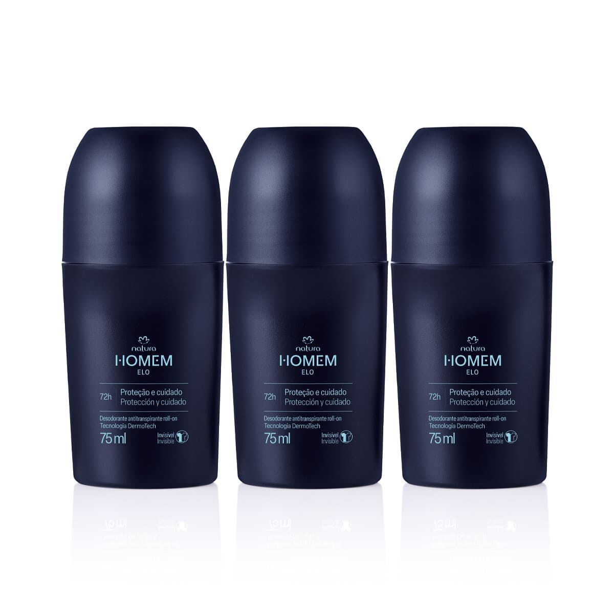 1788625760 483 Kit Desodorante Antitranspirante Roll On Natura Homem Elo 3 unidades