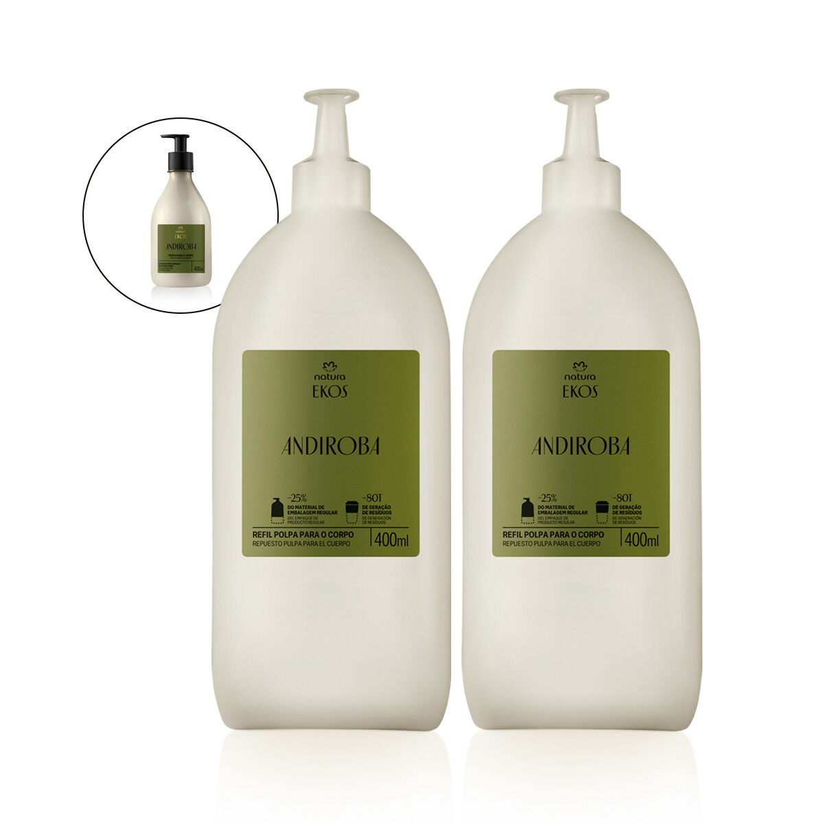 1788692986 914 Kit Creme Desodorante Hidratante para o Corpo Ekos Andiroba