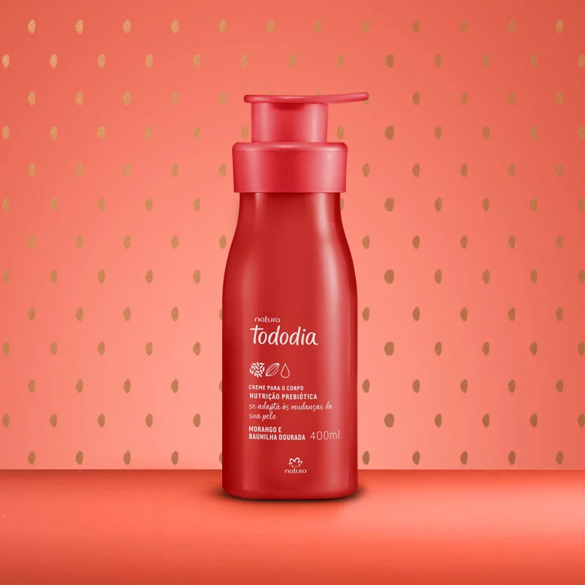 1788773334 175 Creme Desodorante Nutritivo para o Corpo Tododia Morango e Baunilha