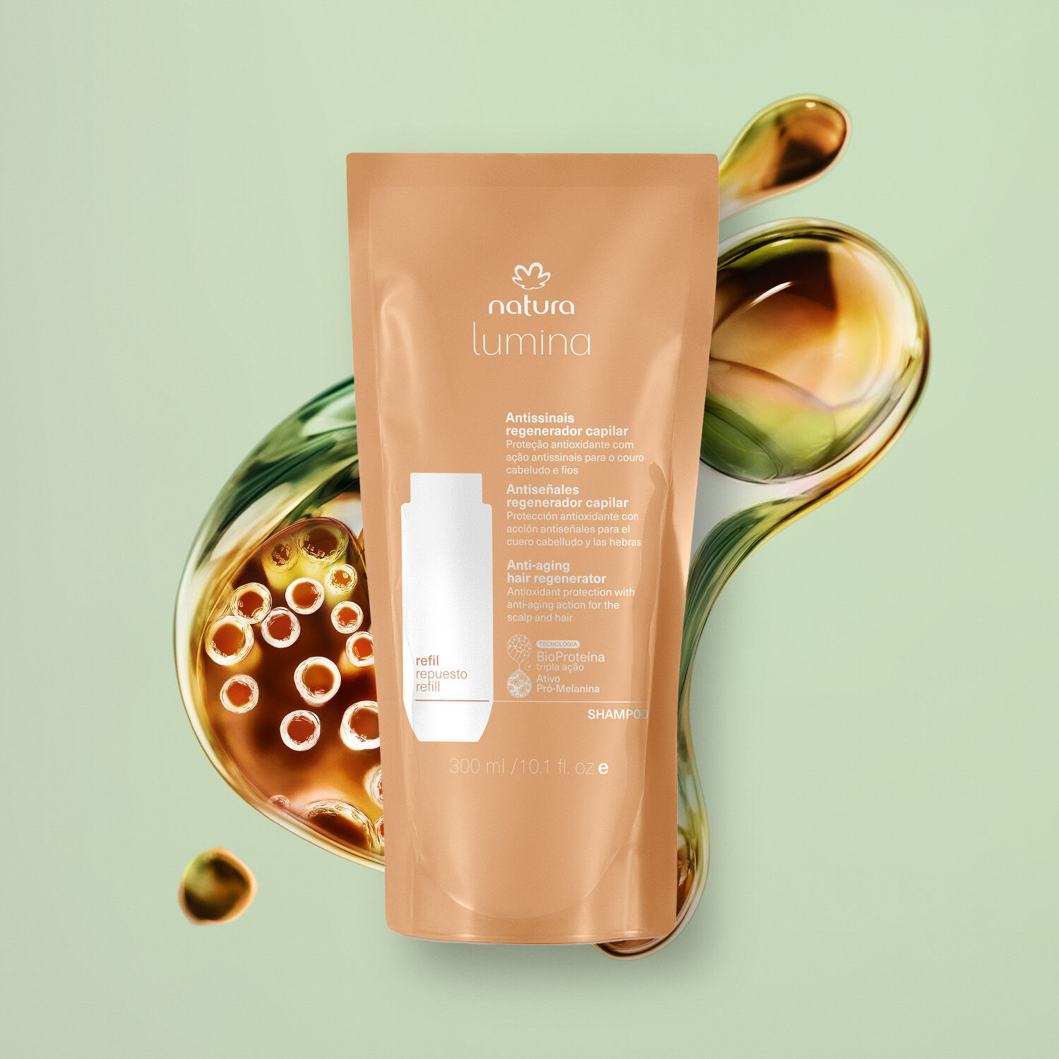 Refil Shampoo de Tratamento Antissinais Regenerador Capilar Lumina 4 1788819171 410 Refil Shampoo de Tratamento Antissinais Regenerador Capilar Lumina