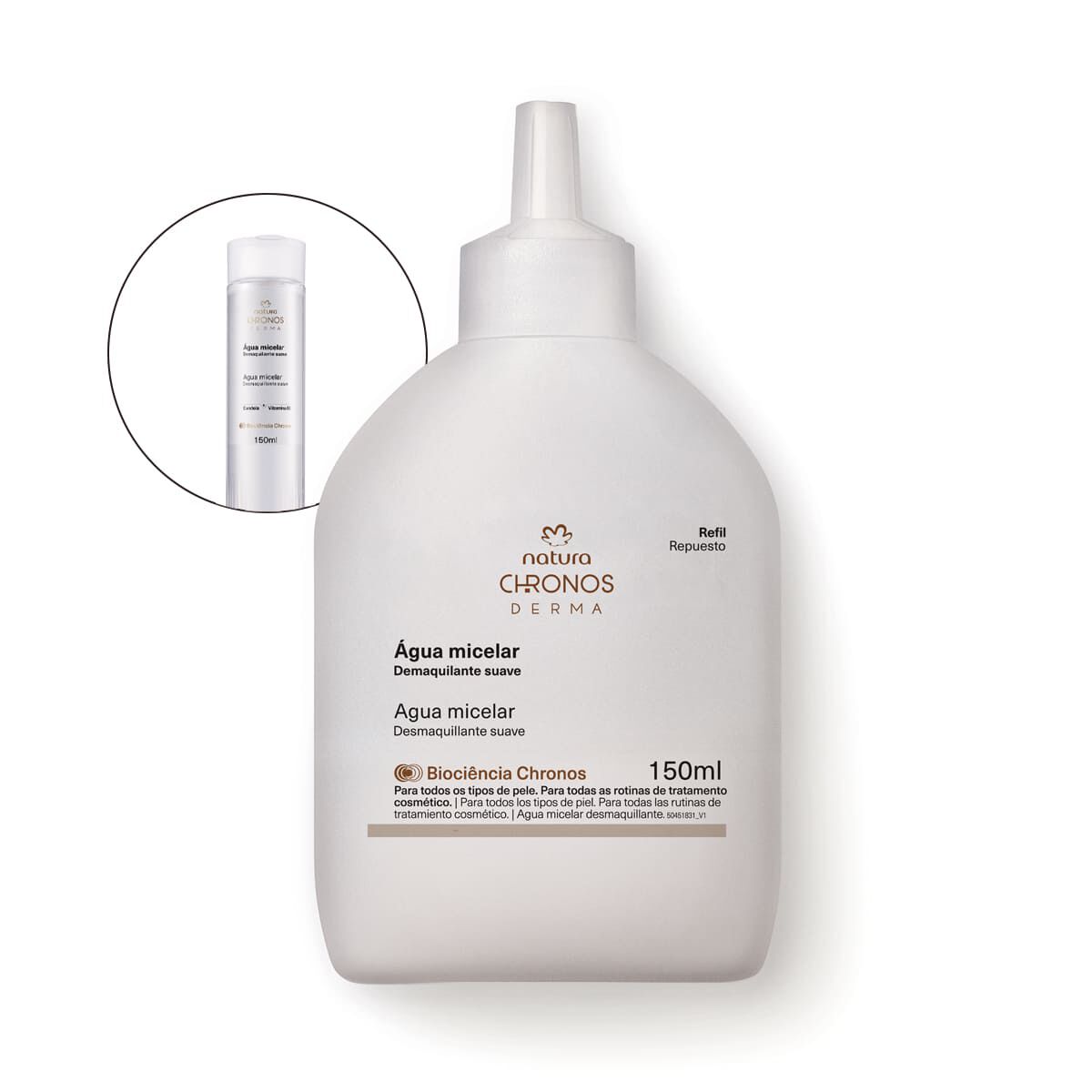 1788883292 266 Refil Agua Micelar Demaquilante Suave Chronos Derma