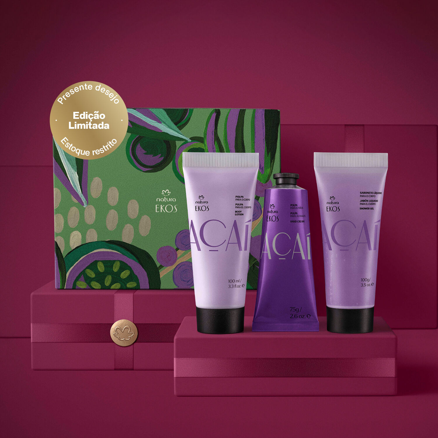 1789002566 986 Presente Natura Ritual Ekos Acai Corpo 3 produtos