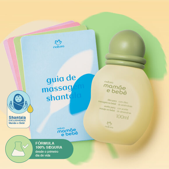 1789086836 122 Oleo com Guias de Massagem no Bebe Mamae e Bebe