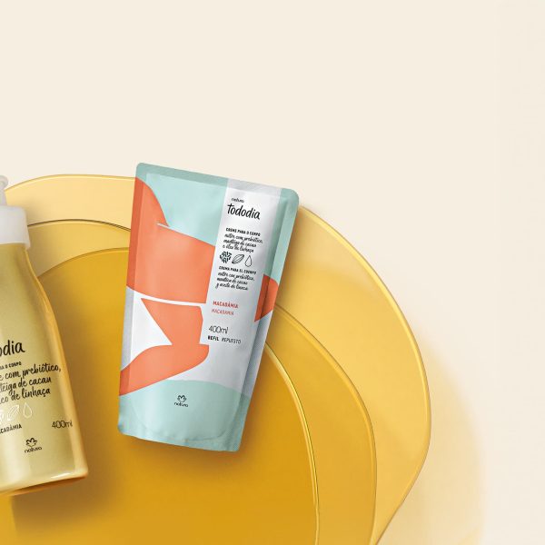 Kit Creme Desodorante Nutritivo Corporal Tododia Macadâmia com Refil