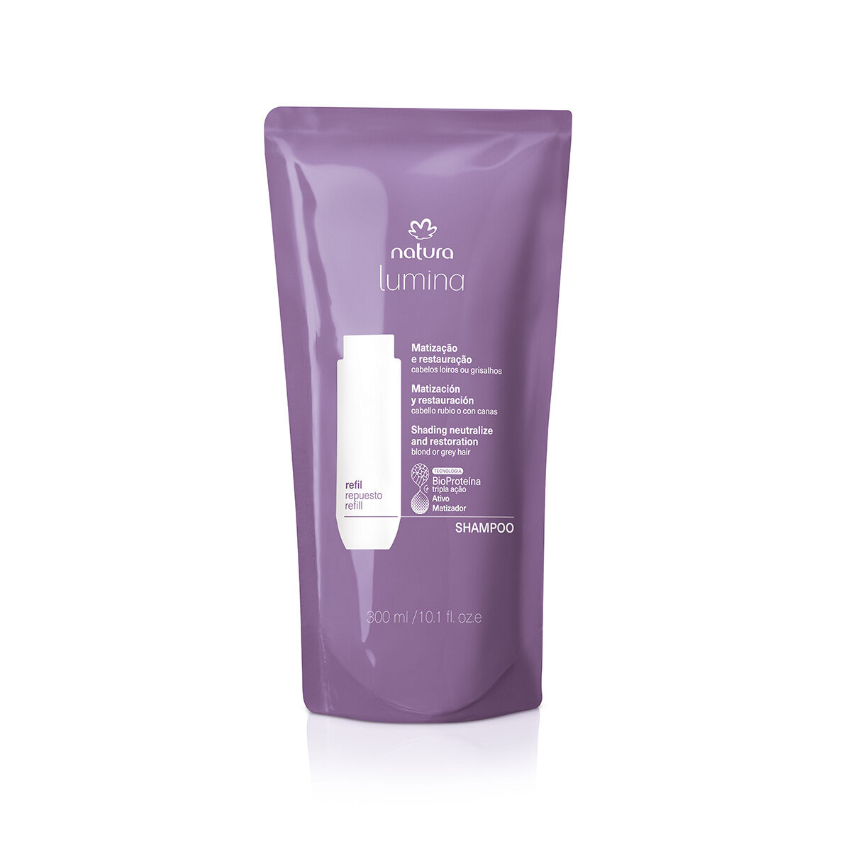 Refil Shampoo Lumina Matizador para Matização e Restauração 4 1789153301 915 Refil Shampoo Lumina Matizador para Matizacao e Restauracao