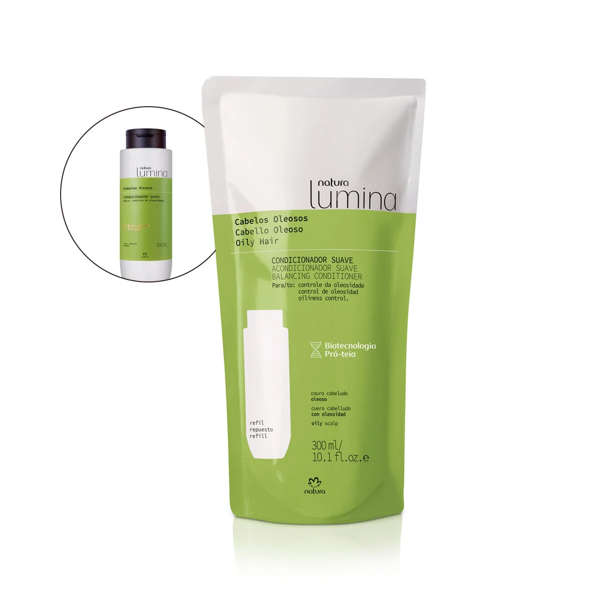 Refil Condicionador Suave para Cabelos Oleosos Lumina 4 1789163398 106 Refil Condicionador Suave para Cabelos Oleosos Lumina